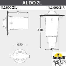 Встраиваемый светильник уличный Aldo 1L2.000.000.AXZ1L