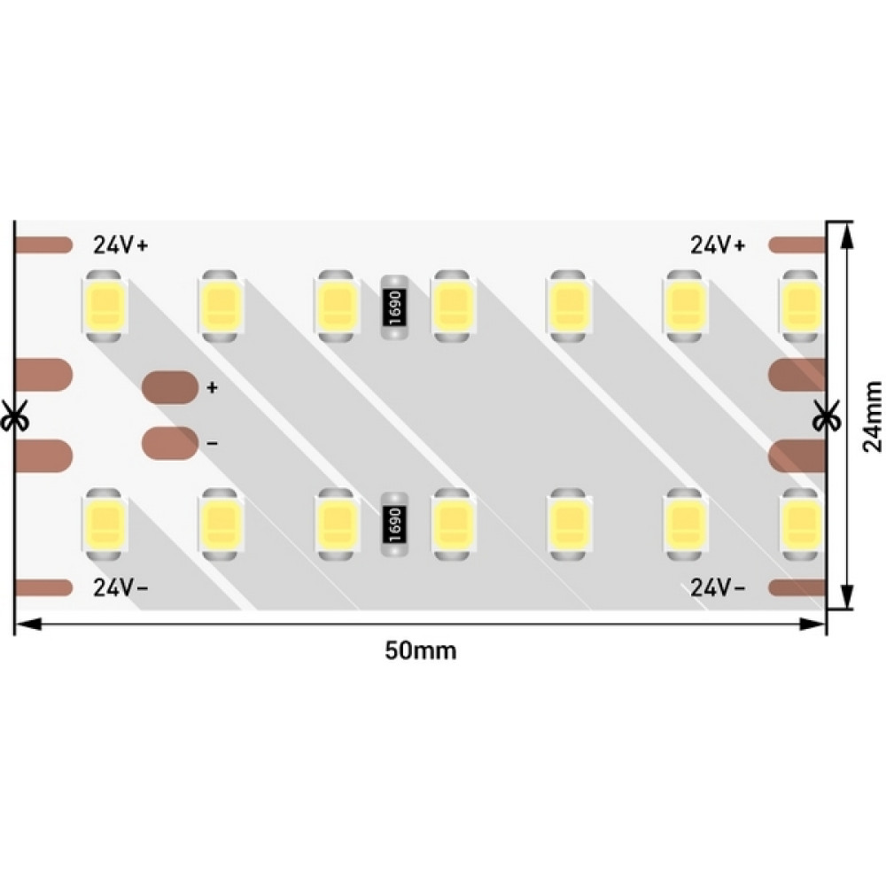 Светодиодная лента LUX DSG2280V2-24-NW-33