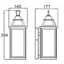Настенный фонарь уличный  W2411 Gb
