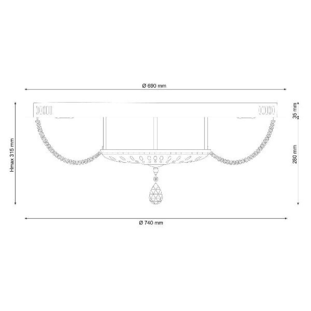 Потолочная люстра CRISTALLO CRISTALLO 103.21