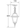 Уличный светильник подвесной  91105 lgG Bl