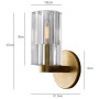 Бра Wall lamp 8816W gold/clear